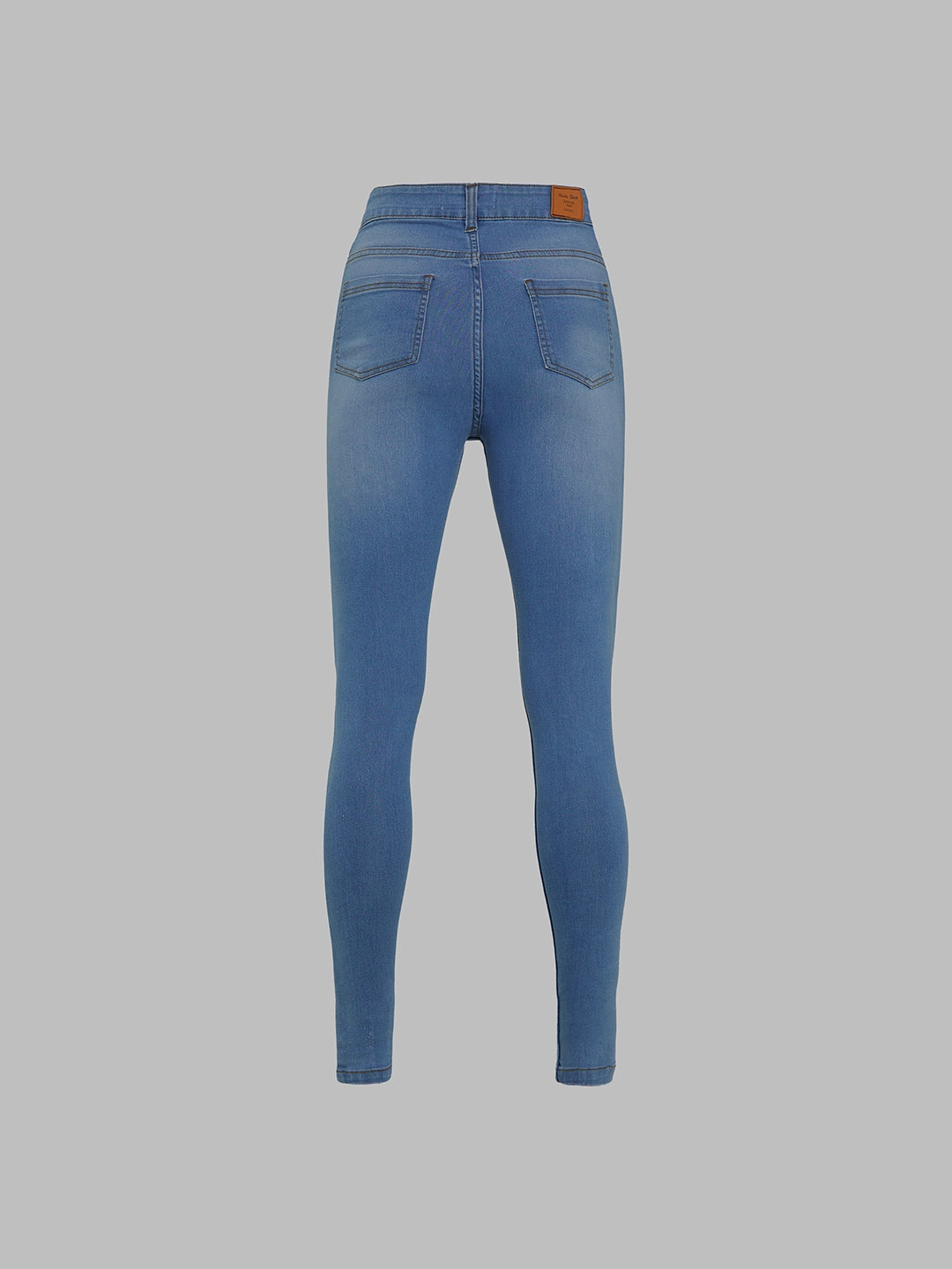 CHASEstretch? Women's Blue Skinny High-Rise Mild Distress Stretchable Denim Jeans Always Fits Stylish Sunny Vibes