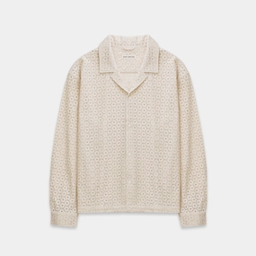 Effortless Wear Classic Vibes Duke Plus Antique White Crochet Shirt