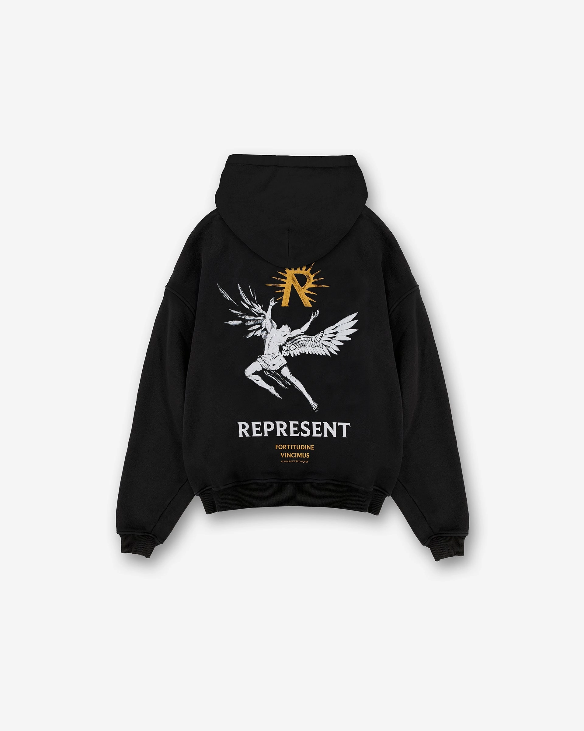 Icarus Hoodie - Jet Black fleece material