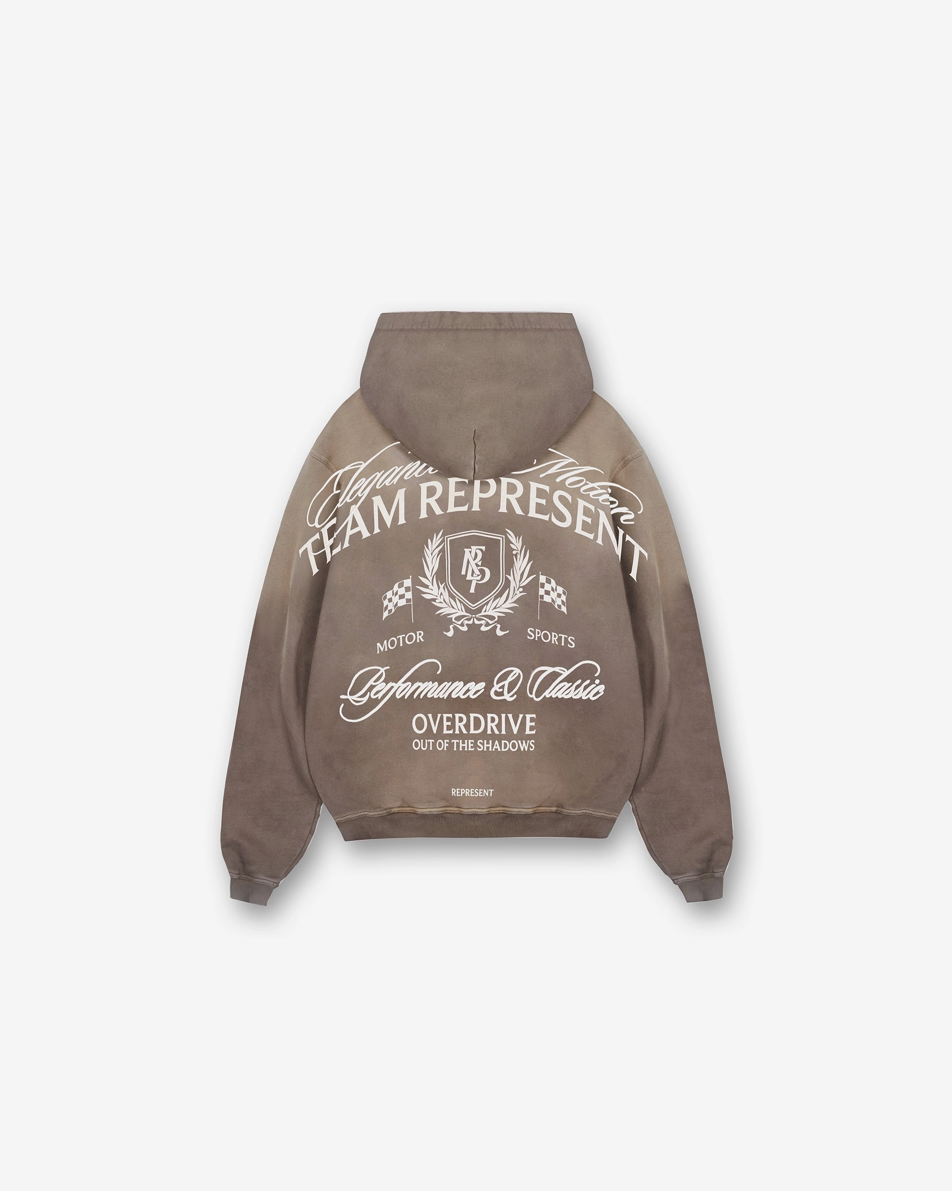 Crest Zip Up Hoodie - Dark Taupe flight travel