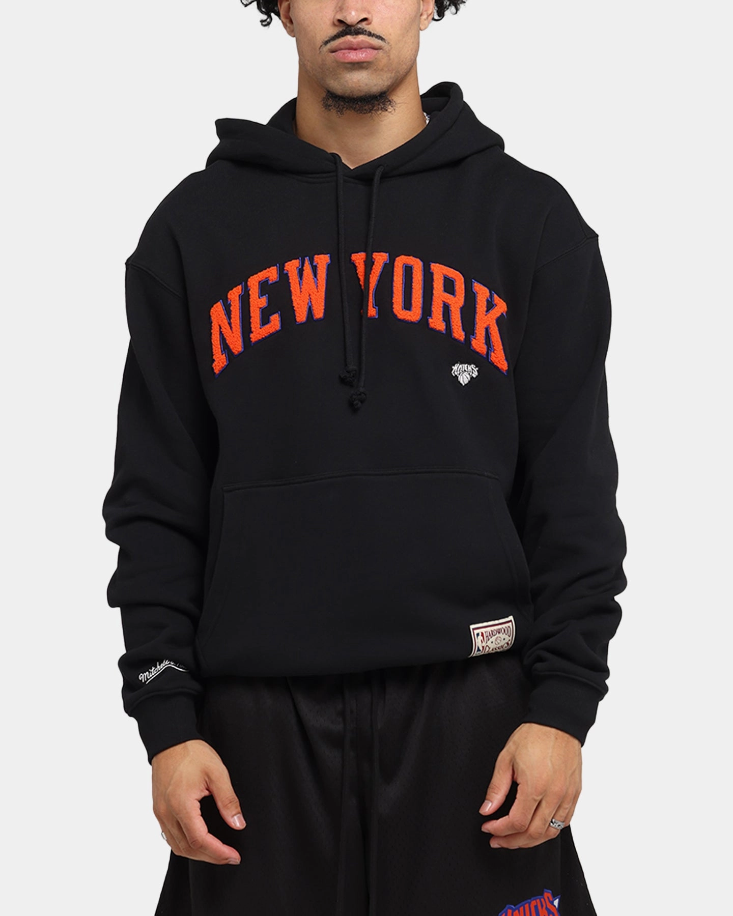 MultiDirectionalStretch DoubleLayeredShoulders Mitchell & Ness New York Knicks Big Apple Hoodie Black