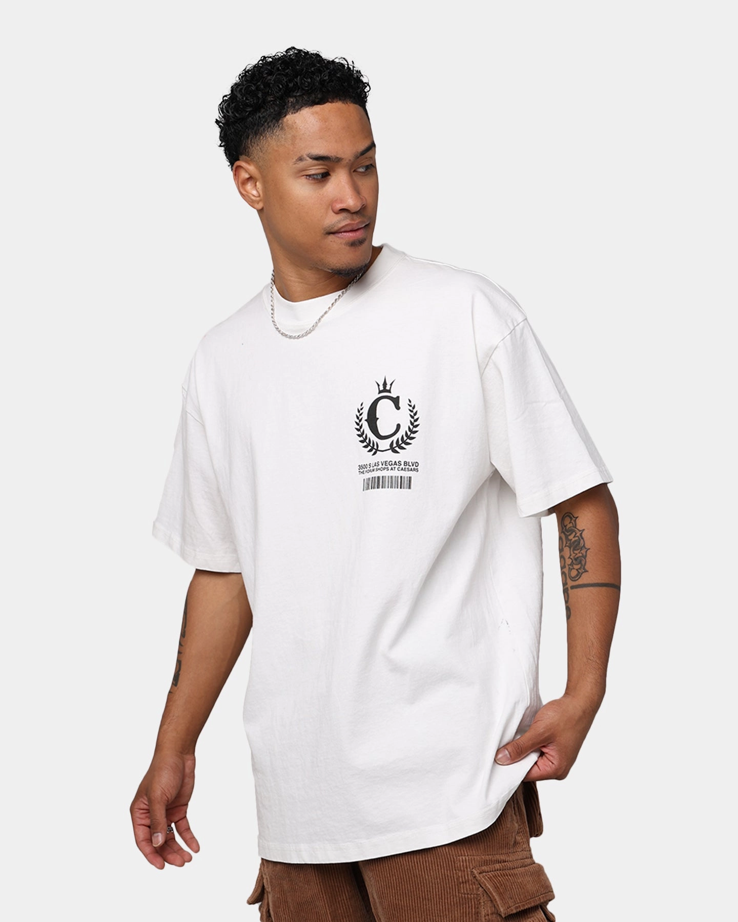 Minimalist Styling Culture Kings Barcode T-Shirt White