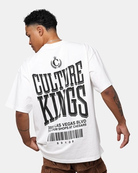 LightweightLayeredFabric PolishedFinish Culture Kings Barcode T-Shirt White