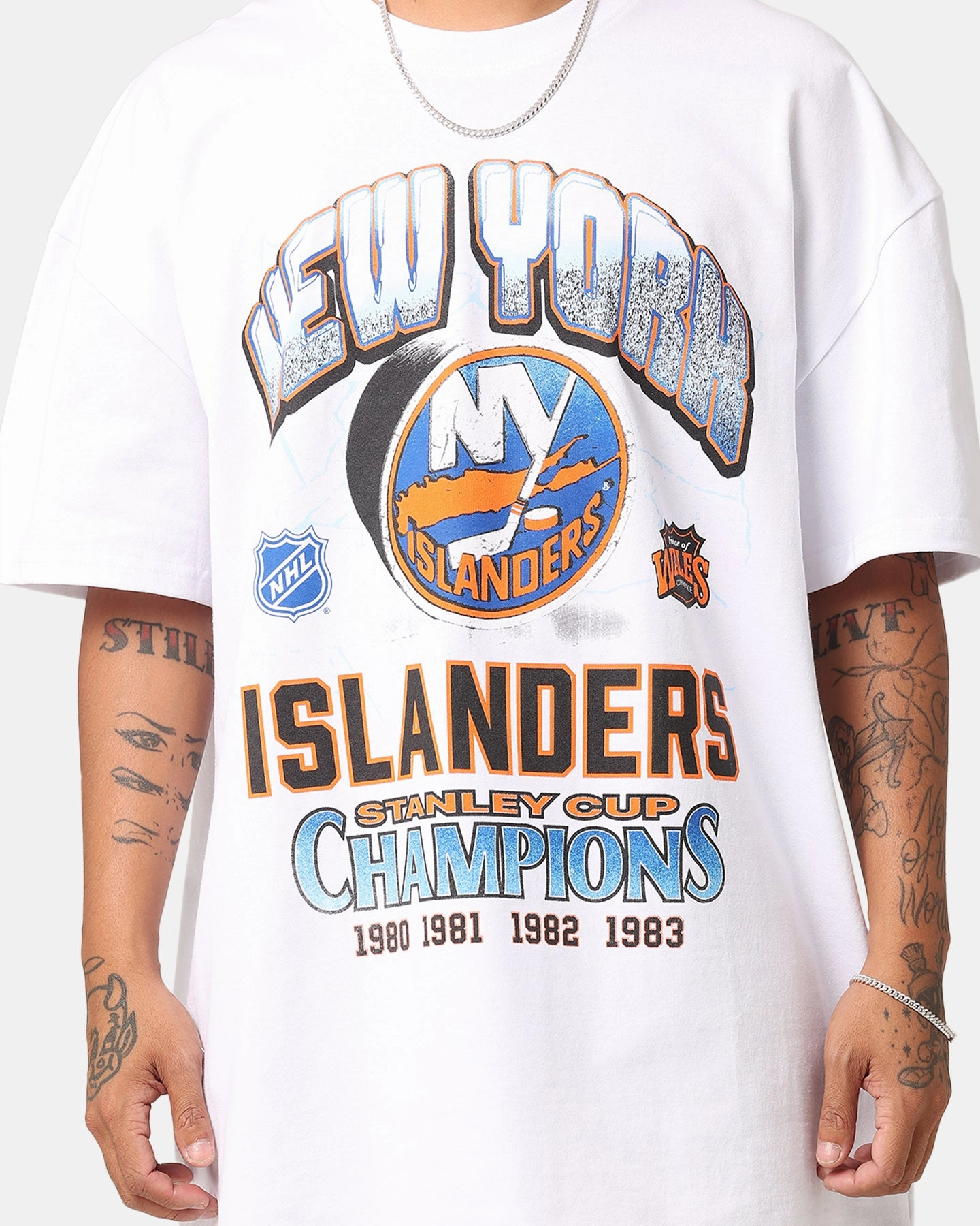 Moisture Management Culture Kings New York Islanders Heavyweight T-Shirt White