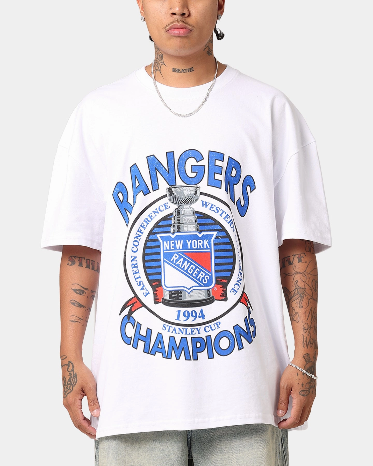 Culture Kings New York Rangers 1994 Cup Heavyweight T-Shirt White Water resistant coating Stretchy Top