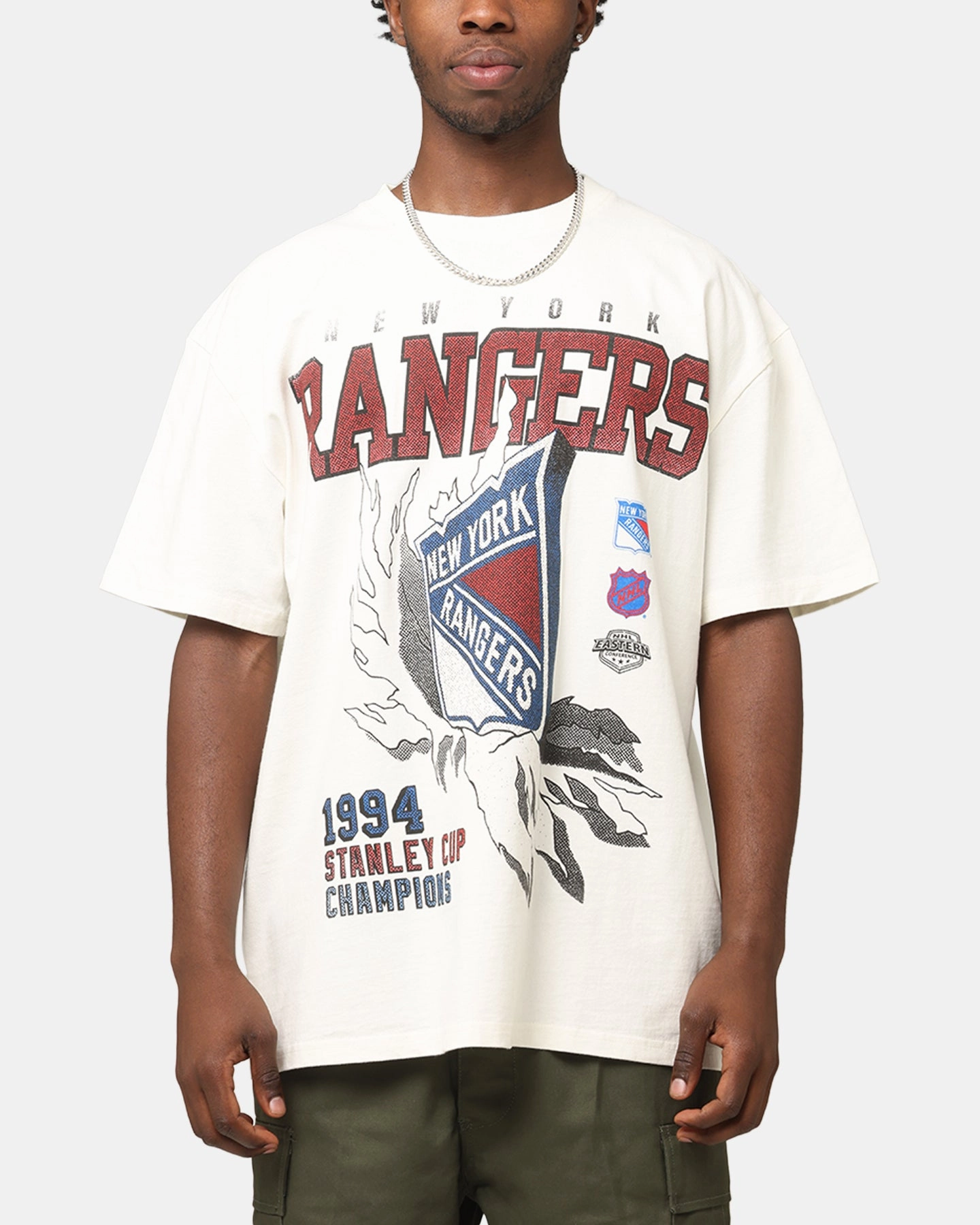 Culture Kings New York Rangers Heavy T-Shirt Off White UV Protective Coating