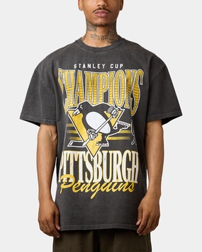 Culture Kings Pittsburgh Penguins 1991 Champ Heavyweight T-Shirt Black Wash RollUpCuff AntiStatic Treatment