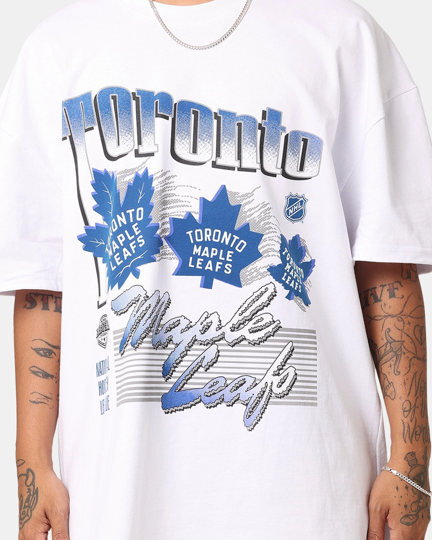 Culture Kings Toronto Maple Leafs Heavyweight T-Shirt White Tagless Labeling Reinforced Shoulder Panels