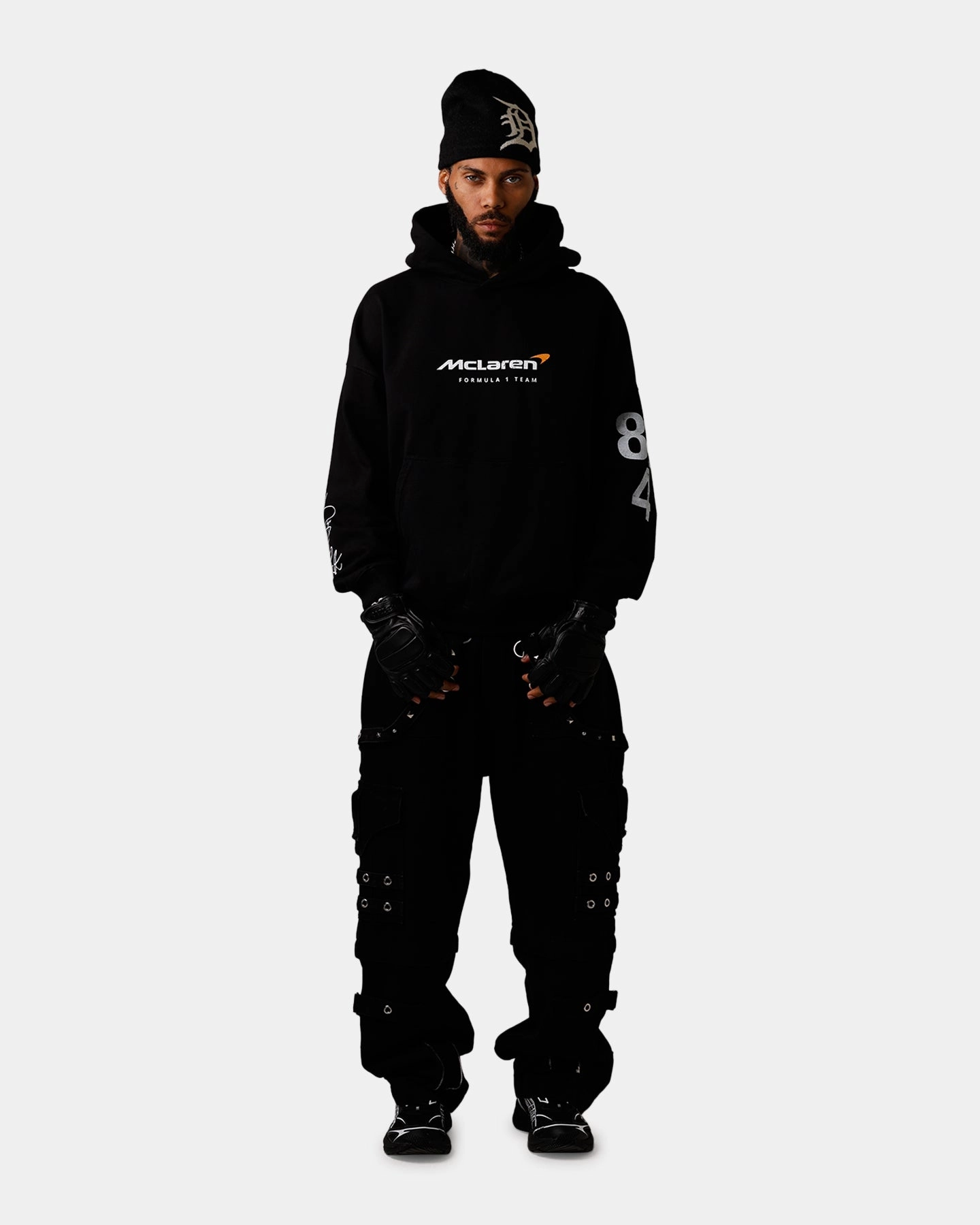MinimalistStyle Stretch Fit Engineering Culture Kings X Mclaren 'Las Vegas Grand Prix 2024' Piastri And Norris Hoodie Black