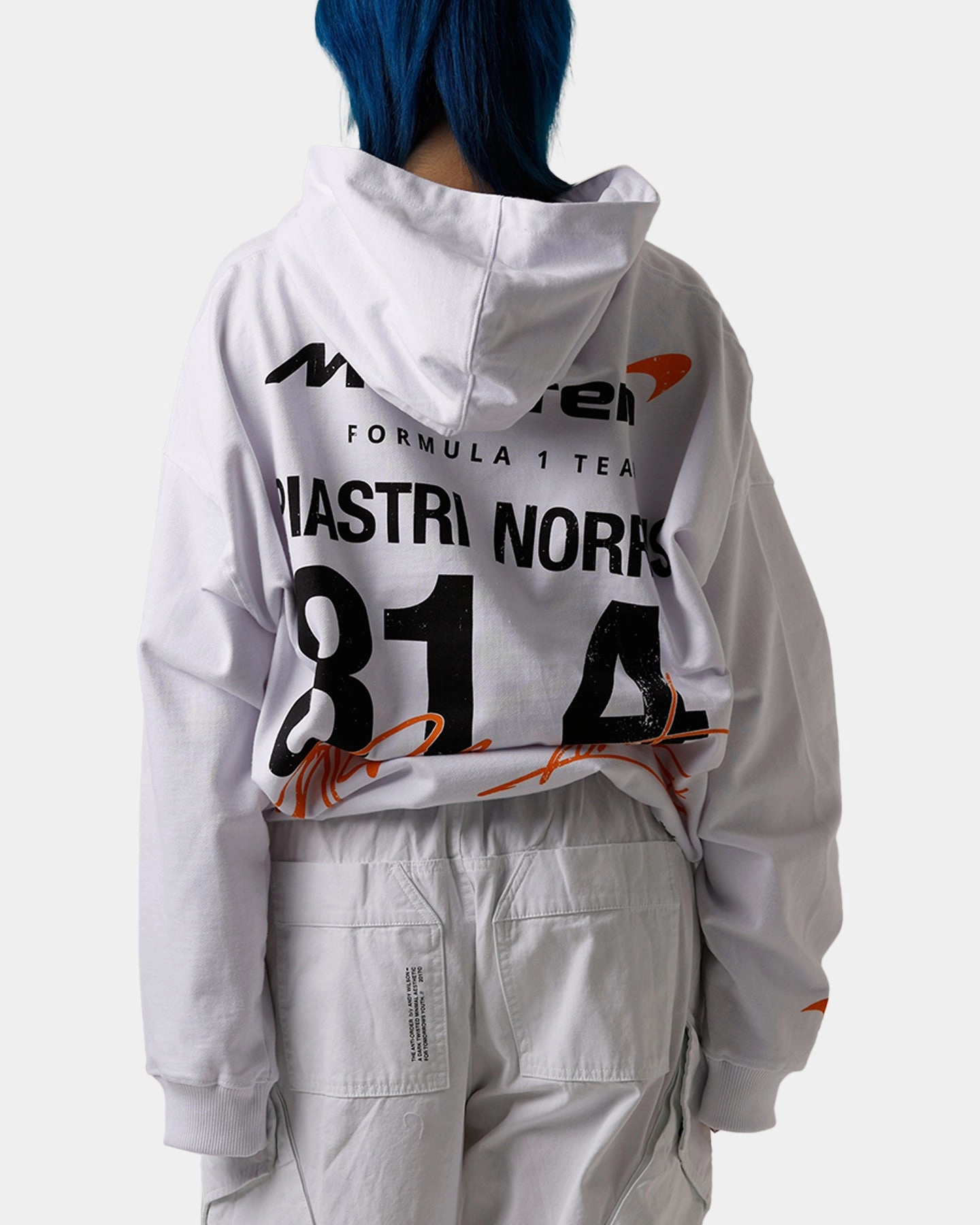 Sporty Top Culture Kings X Mclaren 'Las Vegas Grand Prix 2024' Piastri And Norris Hoodie White