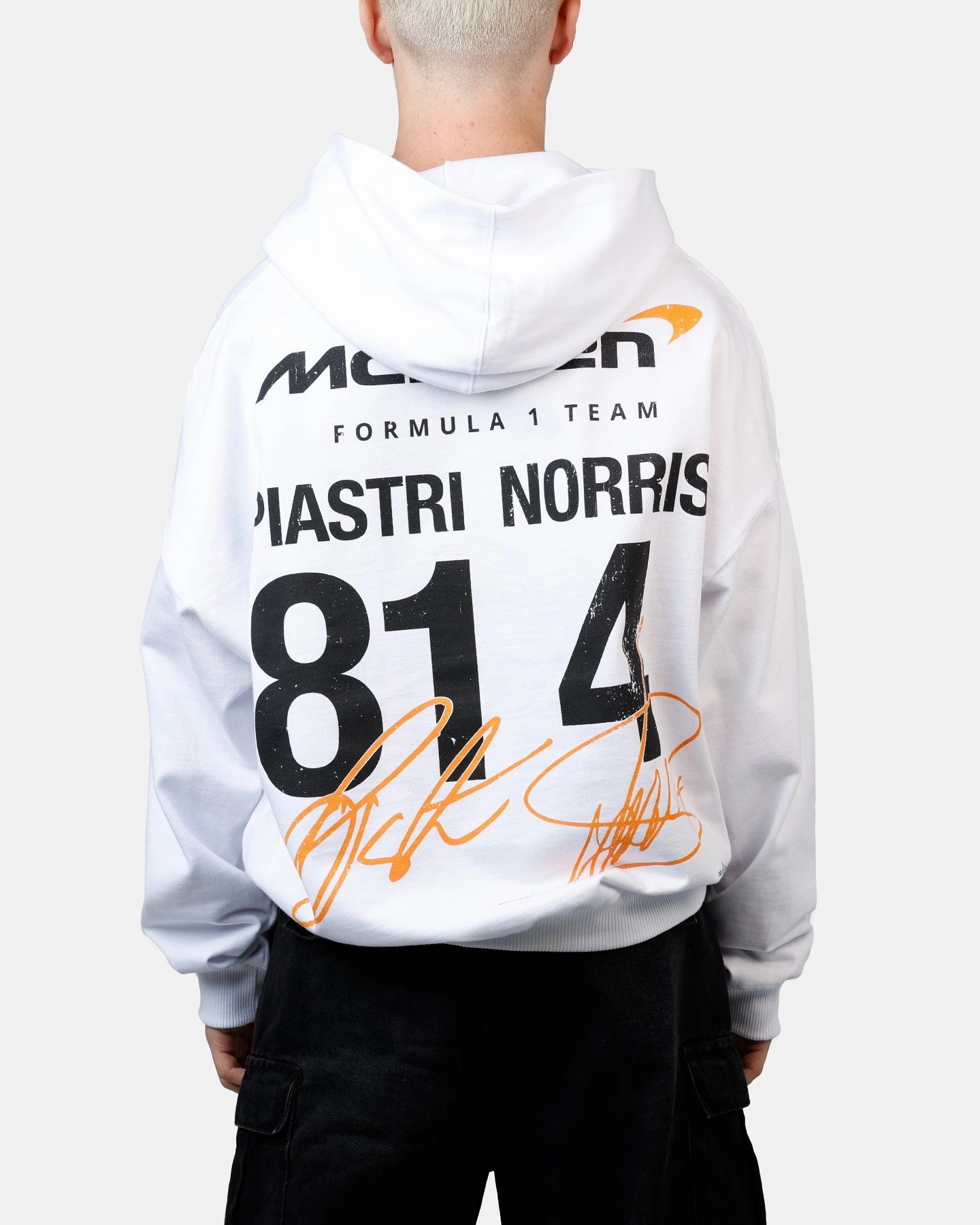 MultiPocket Configuration Durable Overlock Stitch Culture Kings X Mclaren 'Las Vegas Grand Prix 2024' Piastri And Norris Hoodie White
