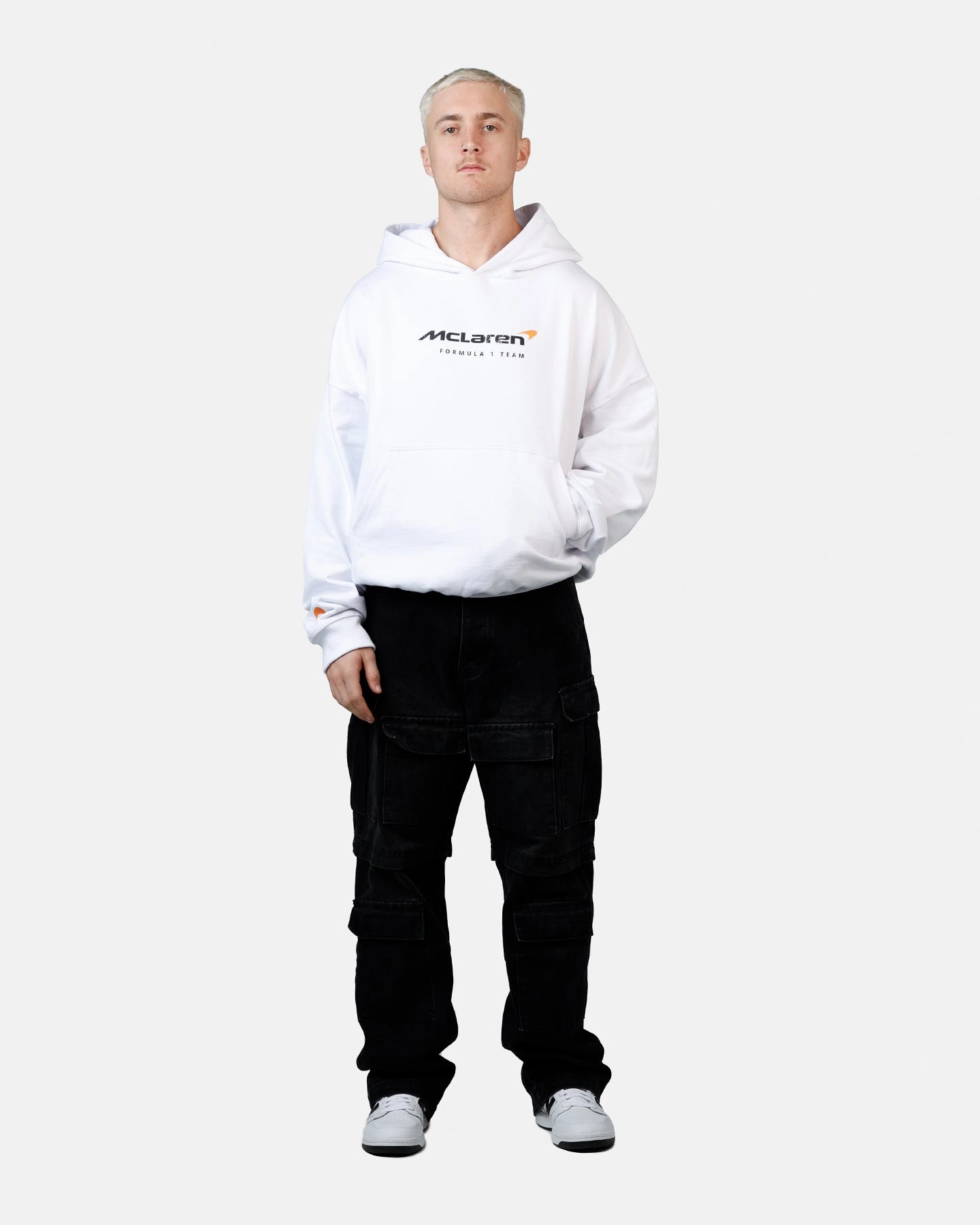 Stretch Waistband Design Culture Kings X Mclaren 'Las Vegas Grand Prix 2024' Piastri And Norris Hoodie White