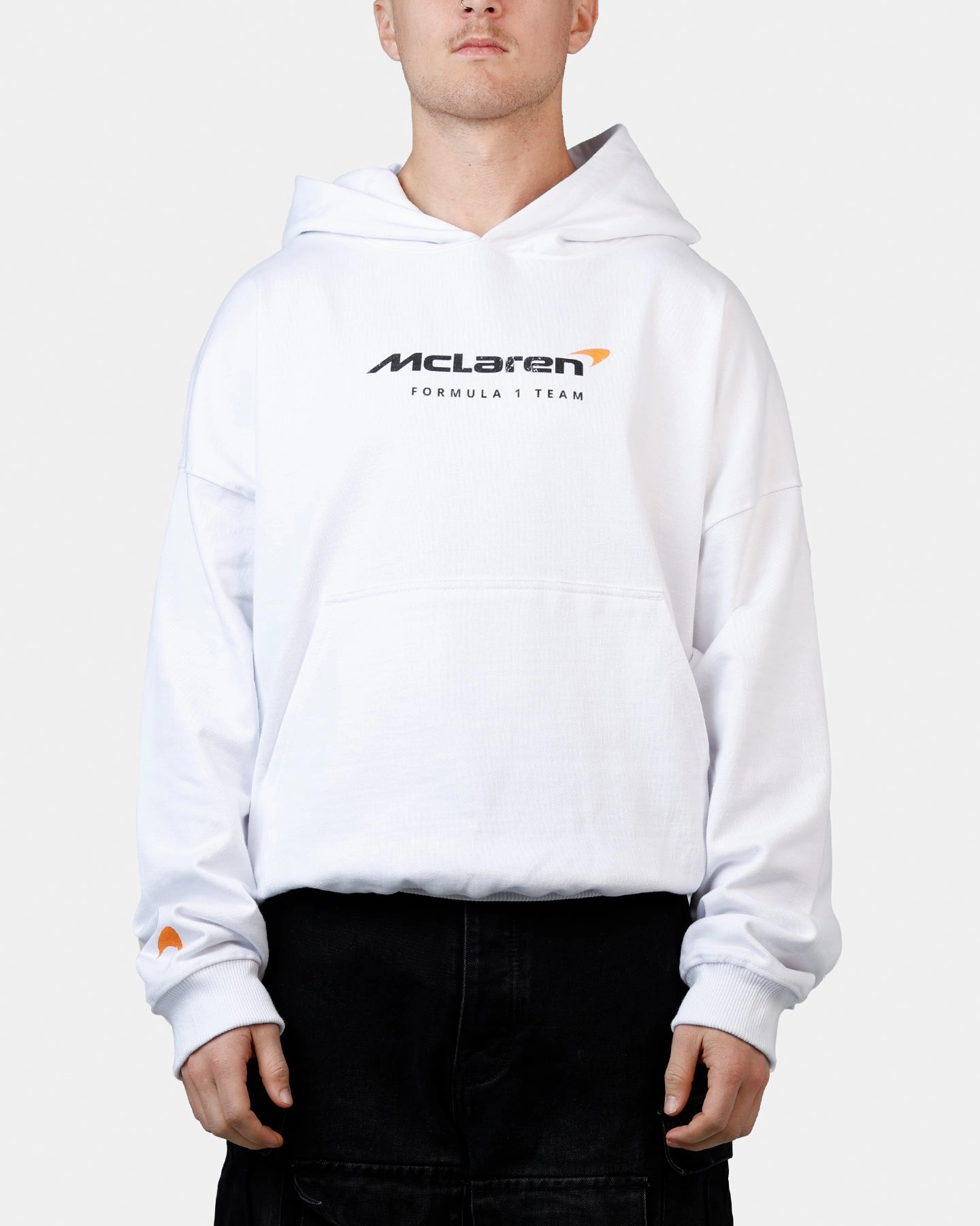 SoftTouchBrushedInterior Culture Kings X Mclaren 'Las Vegas Grand Prix 2024' Piastri And Norris Hoodie White