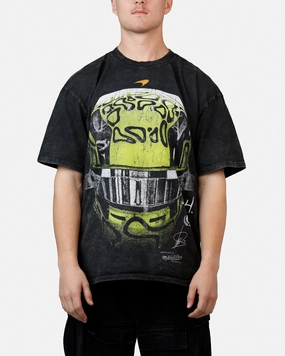 Culture Kings X Mclaren Lando Norris 'Vegas Grand Prix 2024' Helmet T-Shirt Black Acidwash QuickRelease Closure