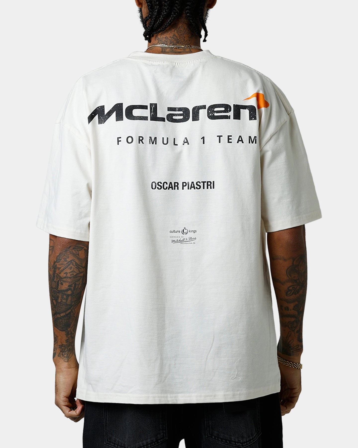 Interlock Weave Culture Kings X Mclaren Oscar Piastri 'Vegas Grand Prix 2024' Helmet T-Shirt Off White