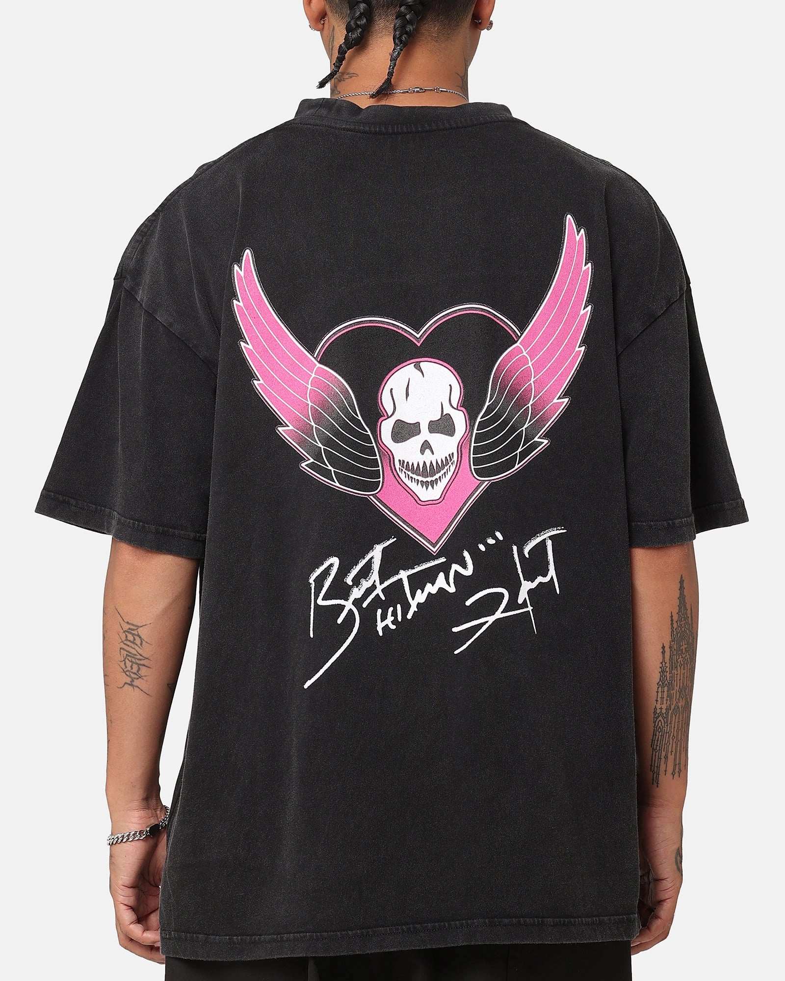 Culture Kings X WWE Bret "The Hit Man" Hart Vintage T-Shirt Black Acidwash FlexibleCuff