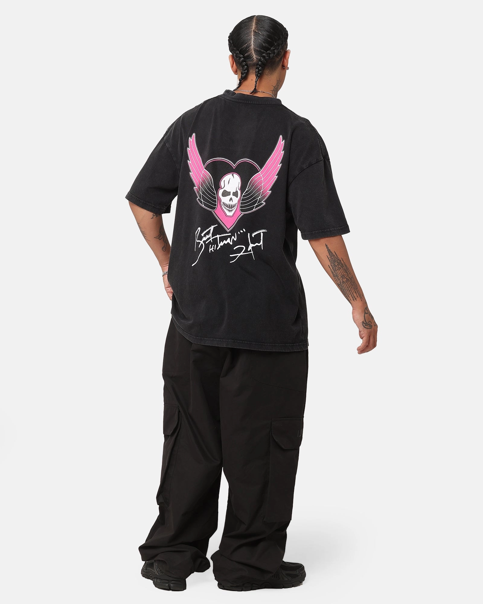 Culture Kings X WWE Bret "The Hit Man" Hart Vintage T-Shirt Black Acidwash CompactSize