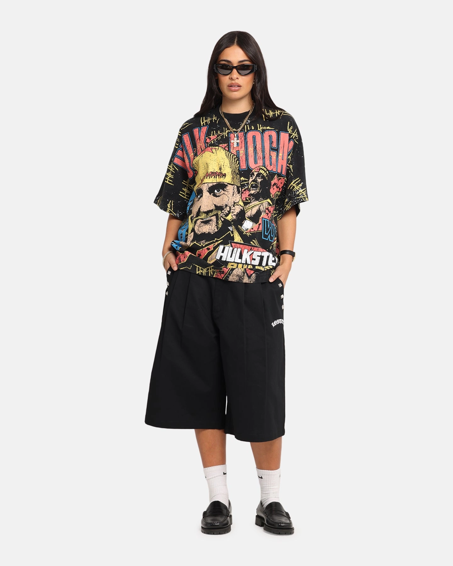 Stain Repellent Coating Culture Kings X WWE Hulk Hogan All Over Print T-Shirt Black