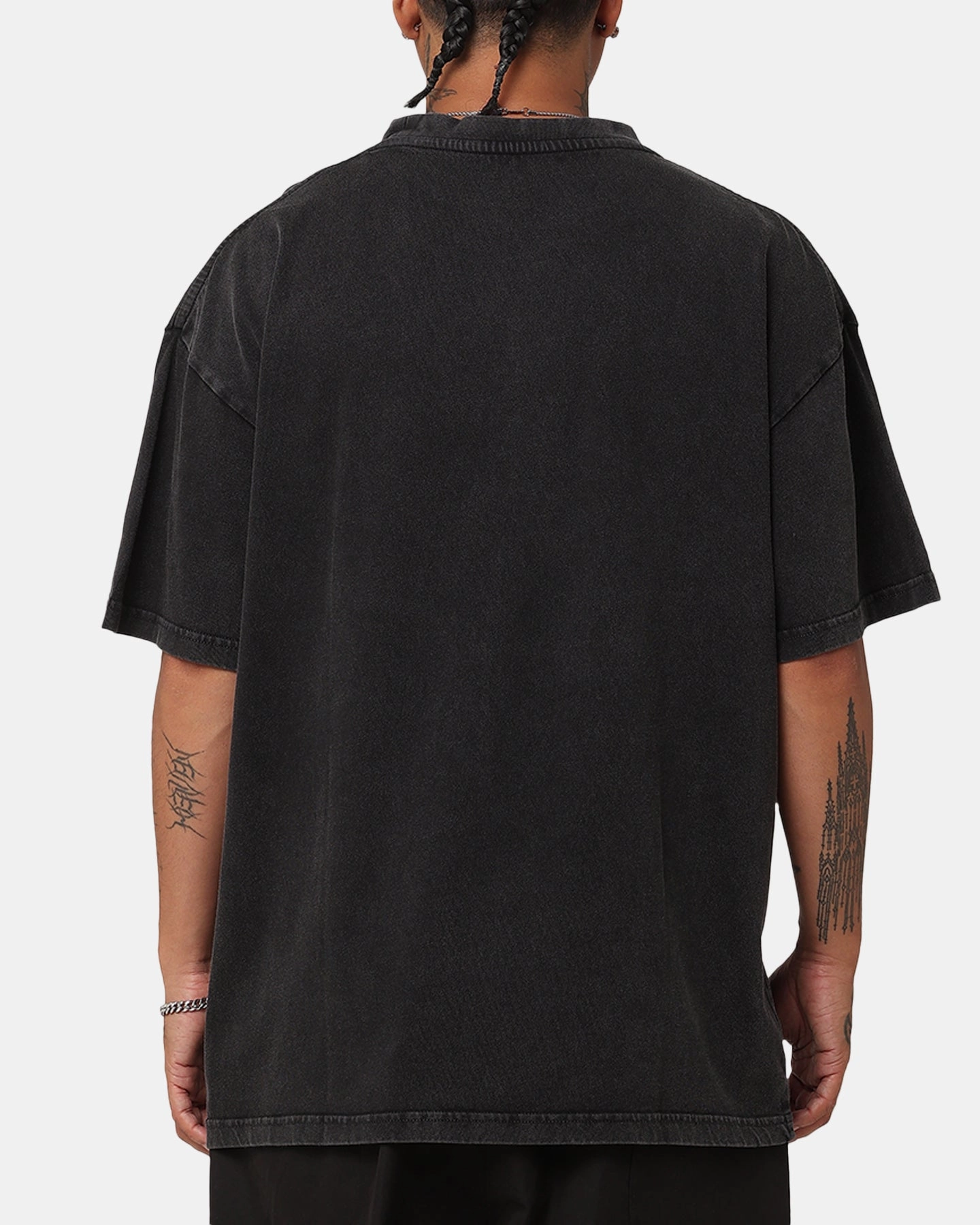 Culture Kings X WWE Jake "The Snake" Roberts Vintage T-Shirt Black Acidwash CrewNeck Midweight Texture