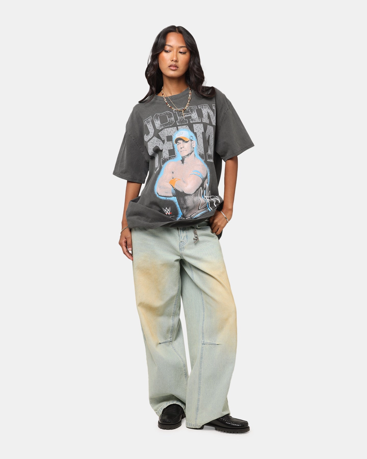 Stay Cool Technology Multi Way Adjustable Fit Culture Kings X WWE John Cena Heavyweight T-Shirt Black Wash