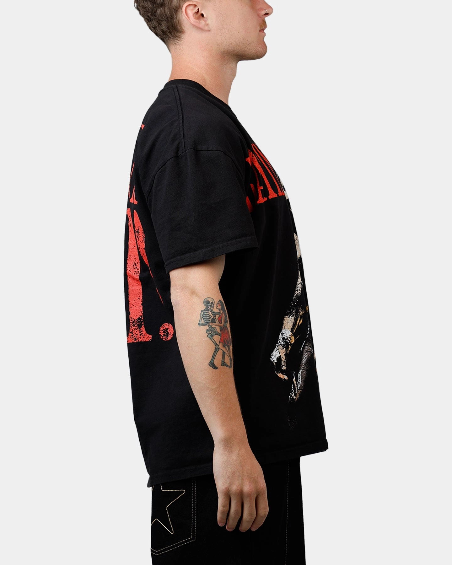 Stretchable Knit Basic Wardrobe Culture Kings X WWE LWO Eddie Guerrero T-Shirt Black