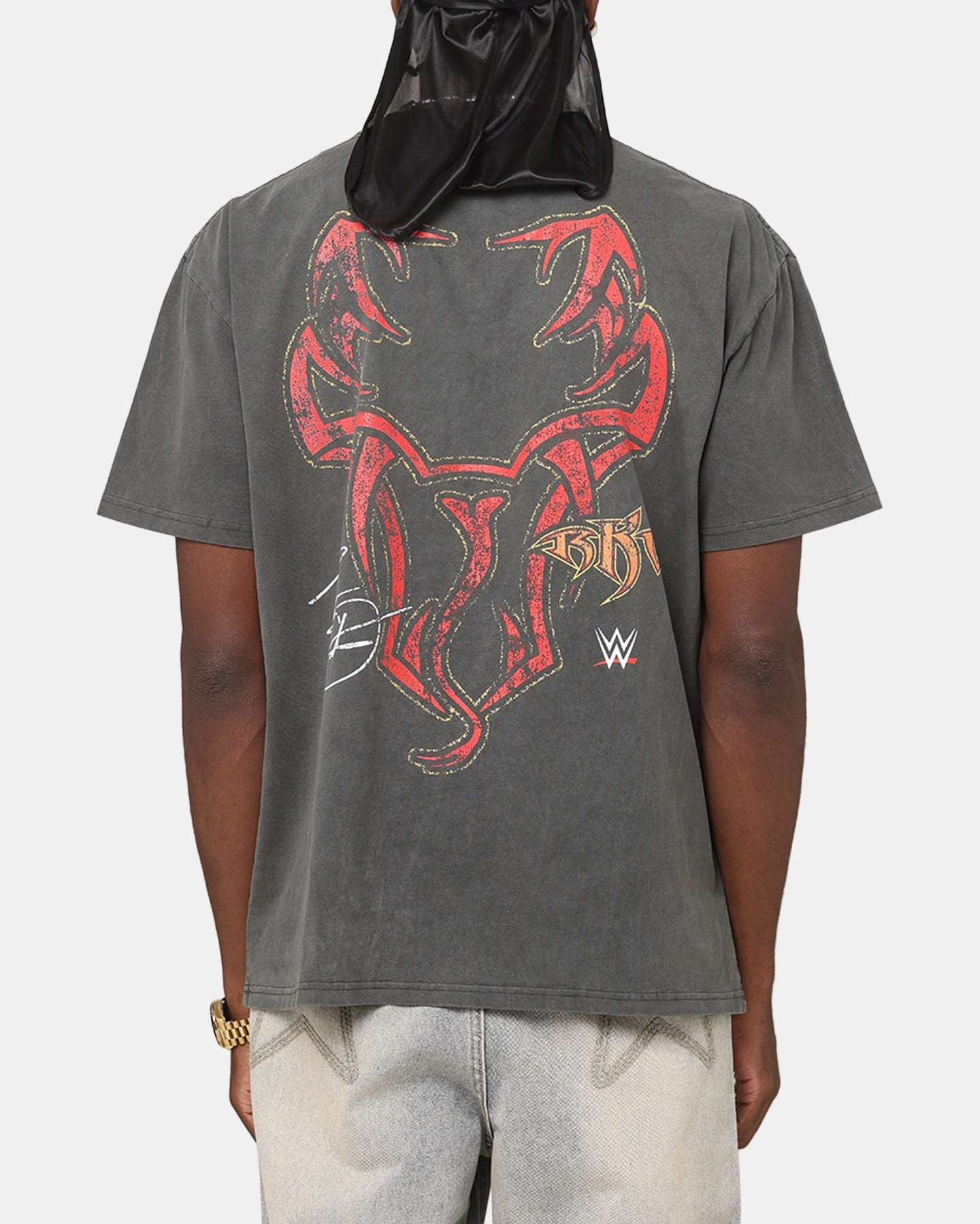 Culture Kings X WWE Randy Orton Heavyweight T-Shirt Black Wash ThermalLining