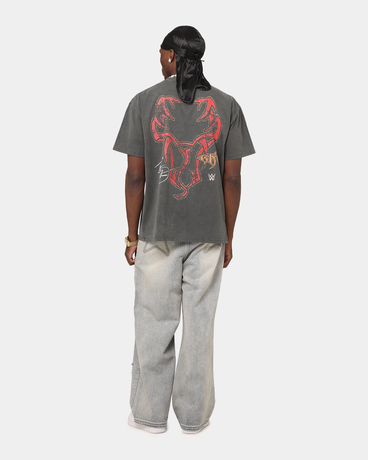 Recycled Polyester Fabric Culture Kings X WWE Randy Orton Heavyweight T-Shirt Black Wash