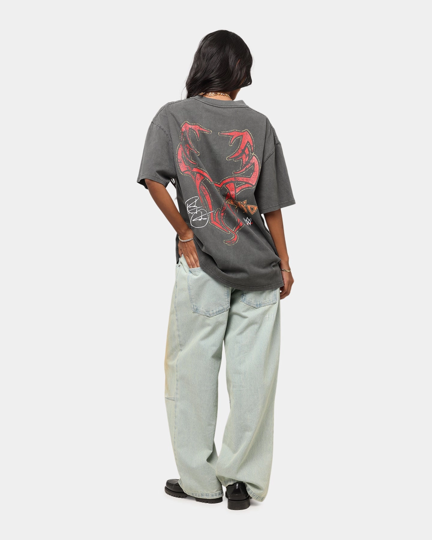 Culture Kings X WWE Randy Orton Heavyweight T-Shirt Black Wash Eco friendly materials Ultra Soft Texture