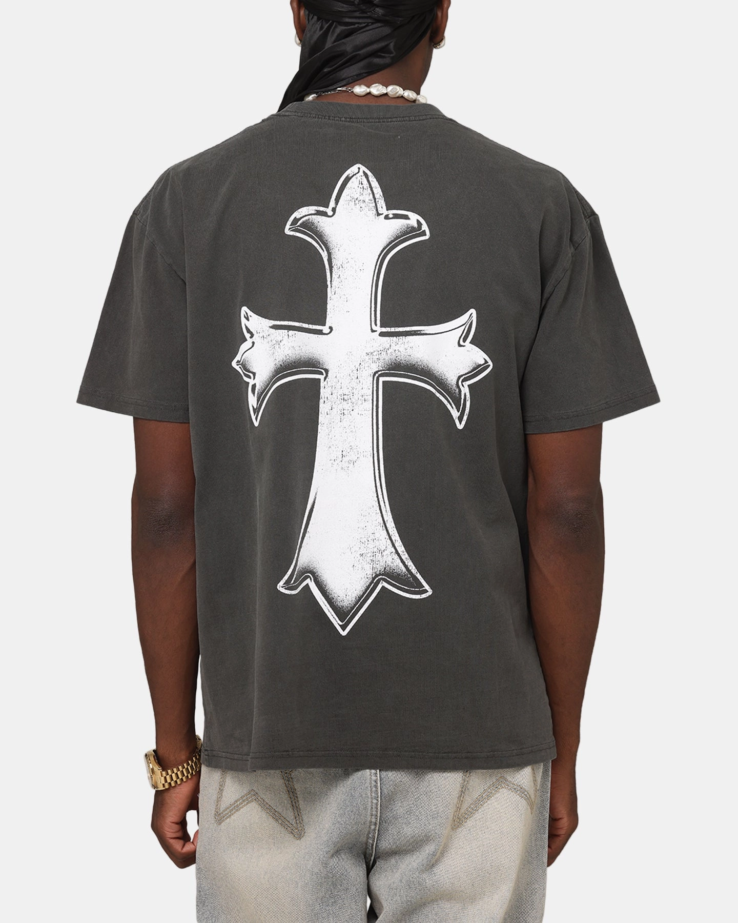 StretchFit Design Culture Kings X WWE Rey Mysterio Big Head Heavyweight T-Shirt Black Wash