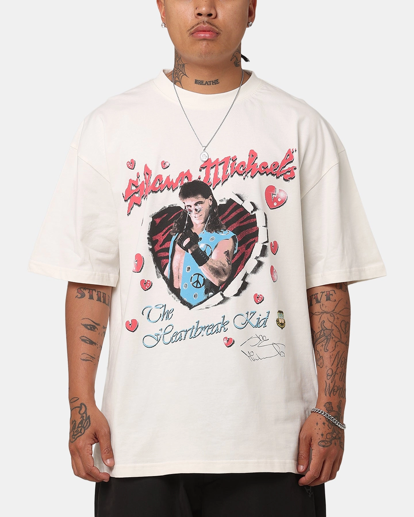 Culture Kings X WWE Shawn "The Heartbreak Kid" Michaels Vintage T-Shirt Off White UV Protection Enhanced