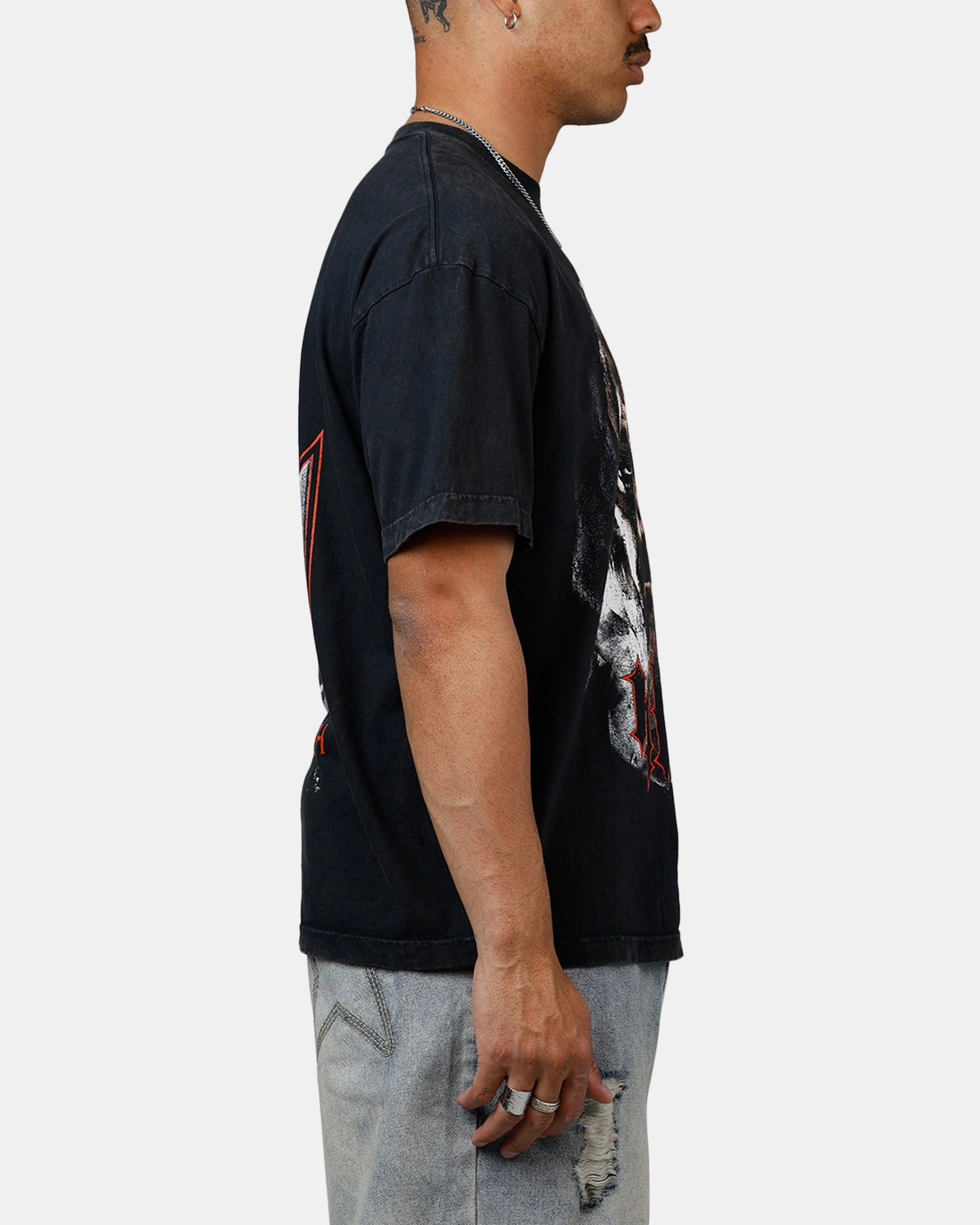 BlendMaterials LayeredStyling Culture Kings X WWE Triple H Wrestlemania XLI Vintage T-Shirt Black Acidwash