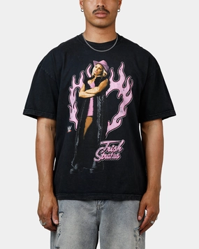 Culture Kings X WWE Trish Stratus Wrestlemania XLI Vintage T-Shirt Black Acidwash ButterSoft Handfeel SublimatedPrint