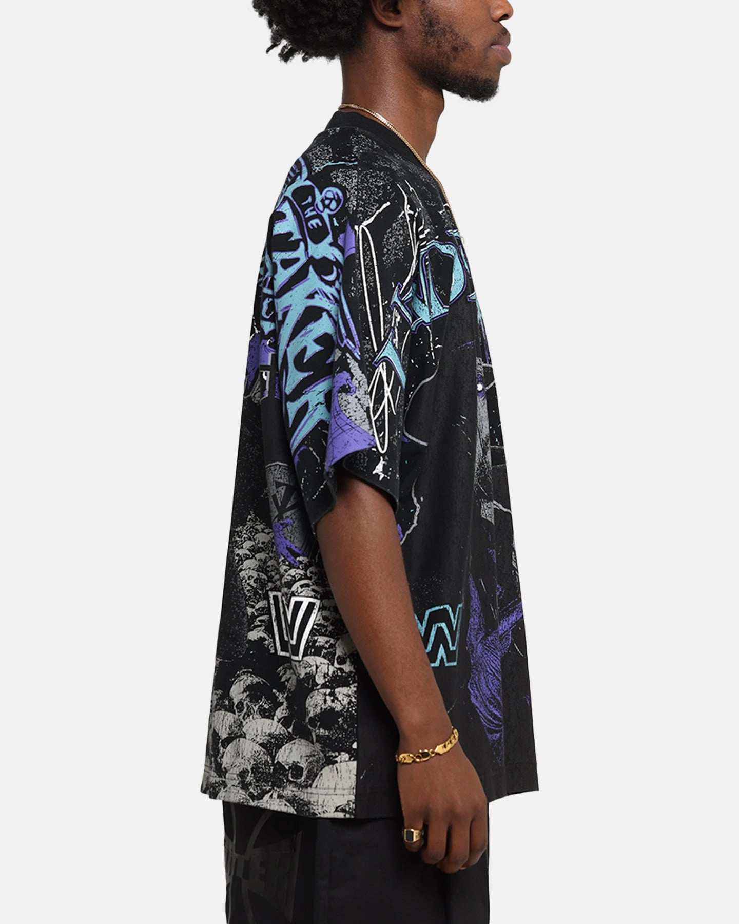 Culture Kings X WWE Undertaker All Over Print T-Shirt Black LayeredStyling