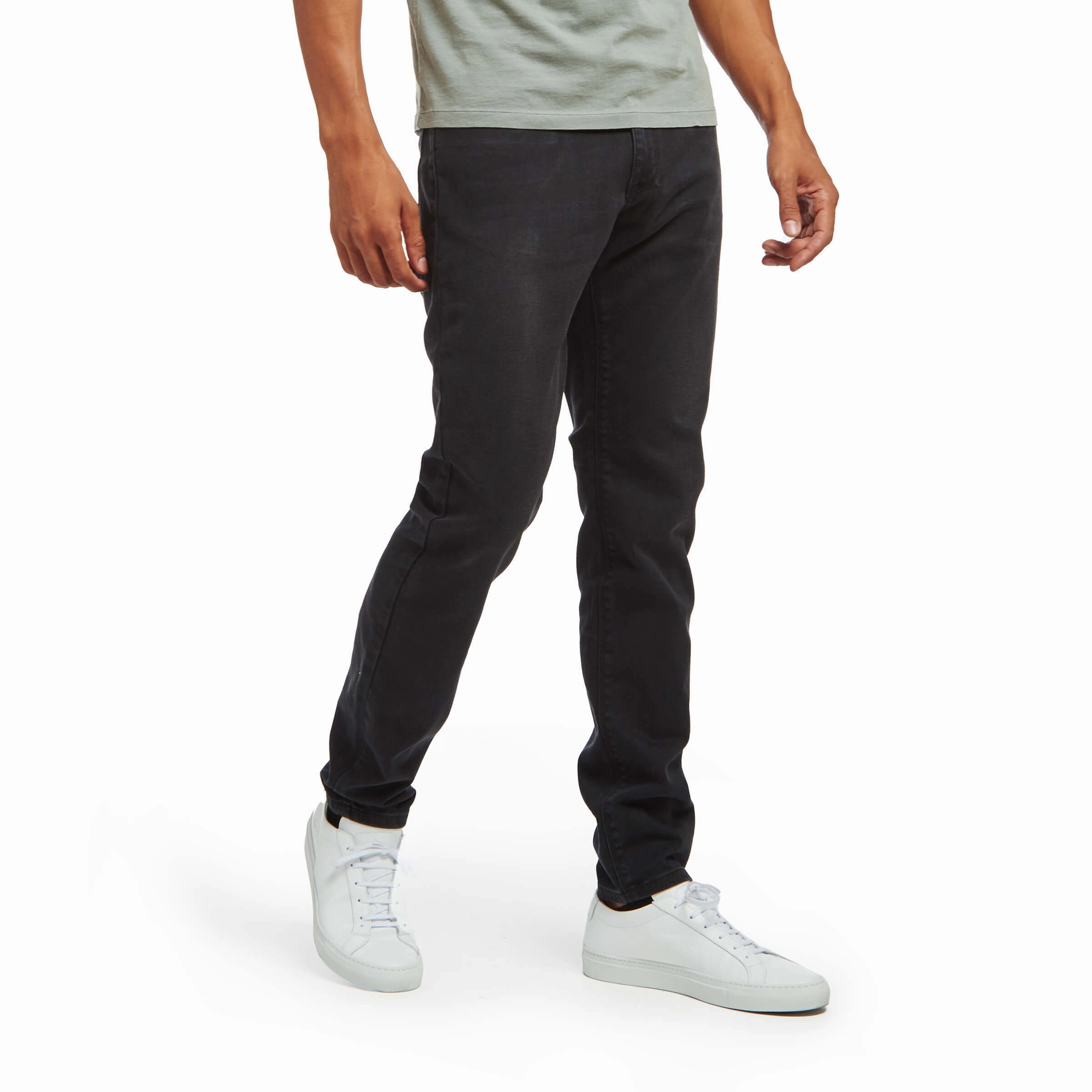 Cool And Simple Layered Basics Skinny Stone Jeans