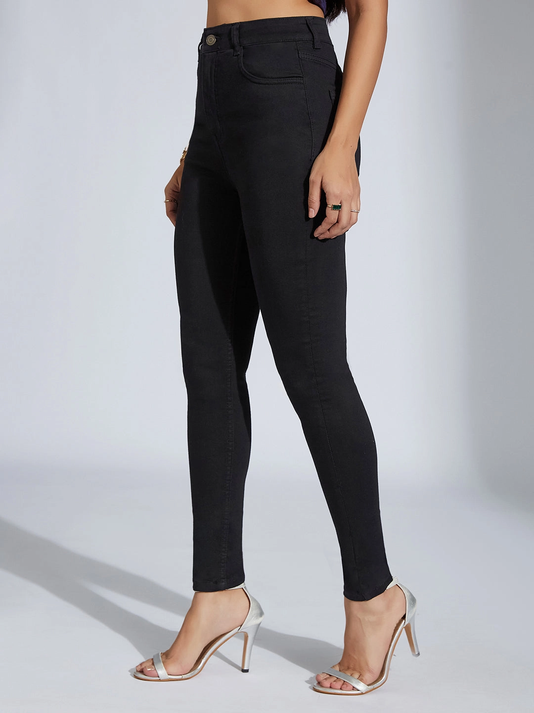 Everyday Fashion Women's Black Super Skinny High-Rise Stretchable Denim Jeans