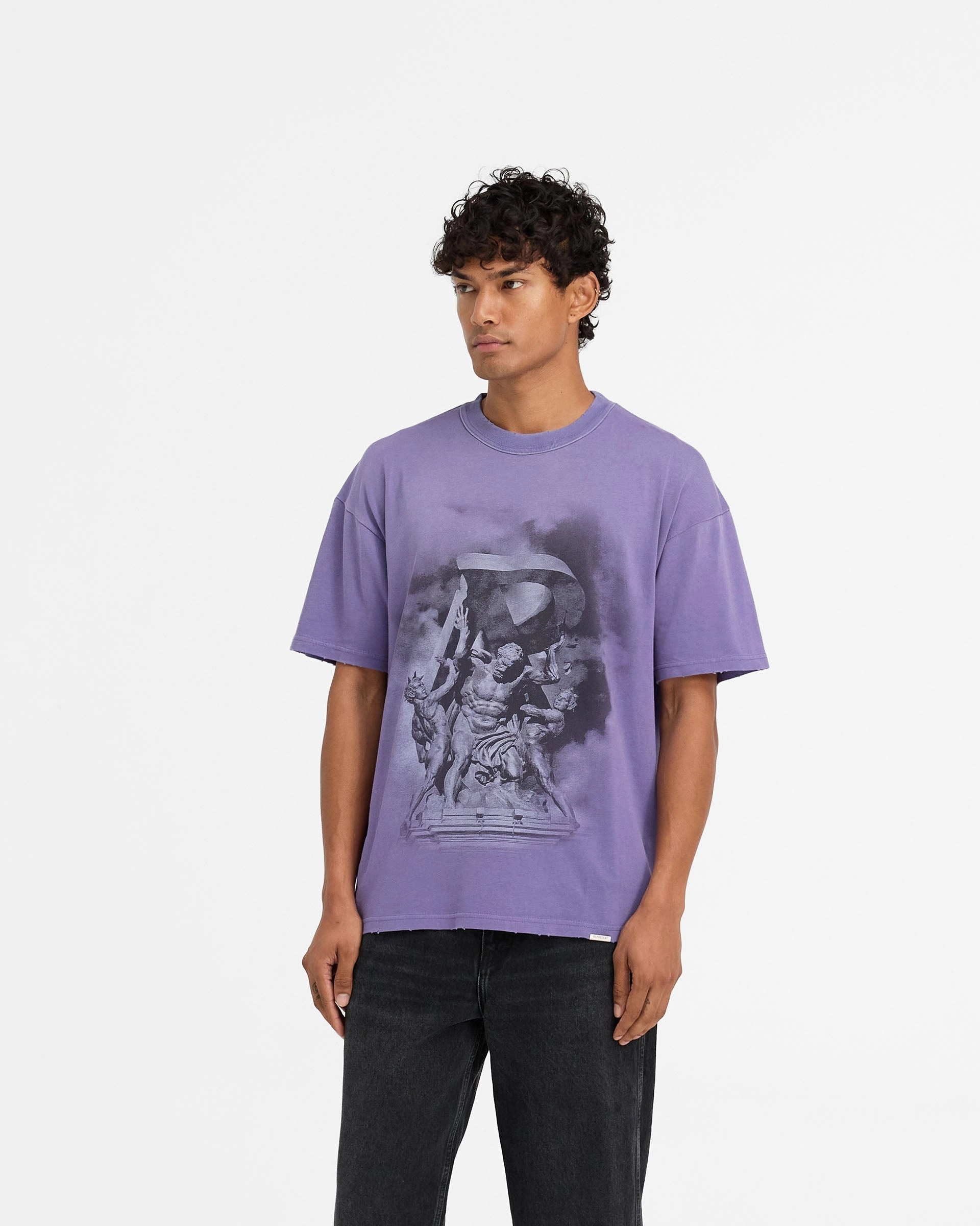 Atlas T-Shirt - Purple Ethically Sourced Cotton Light and Soft