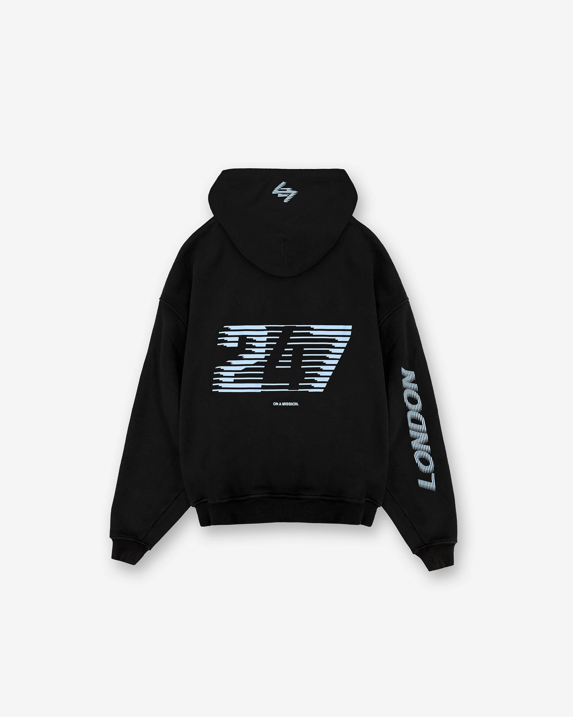 247?London Hoodie - Black full zip