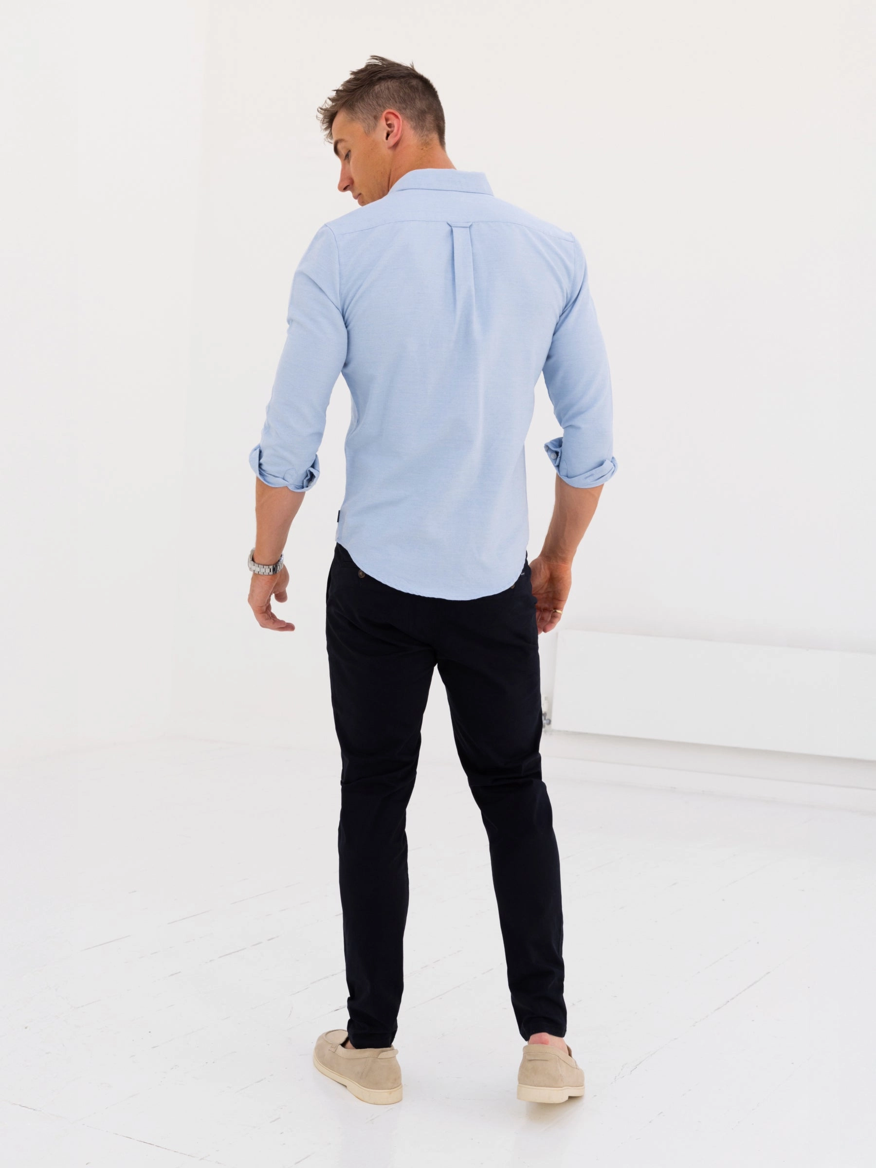 Sporty Comfort Urban Fashion Dallas Long Sleeve Shirt - Blue