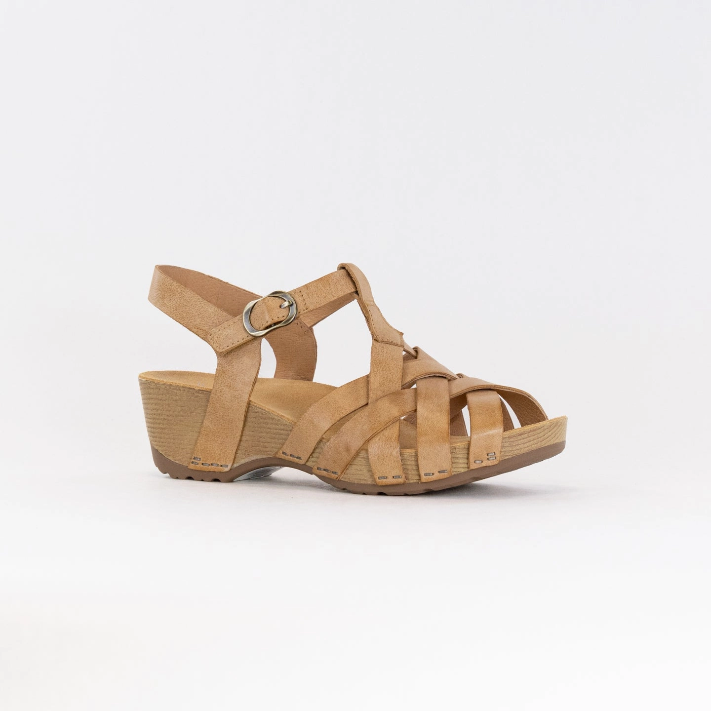 Dansko Tinley (Women's) - Tan Milled Burnished Leather Leather Upper Foot Support