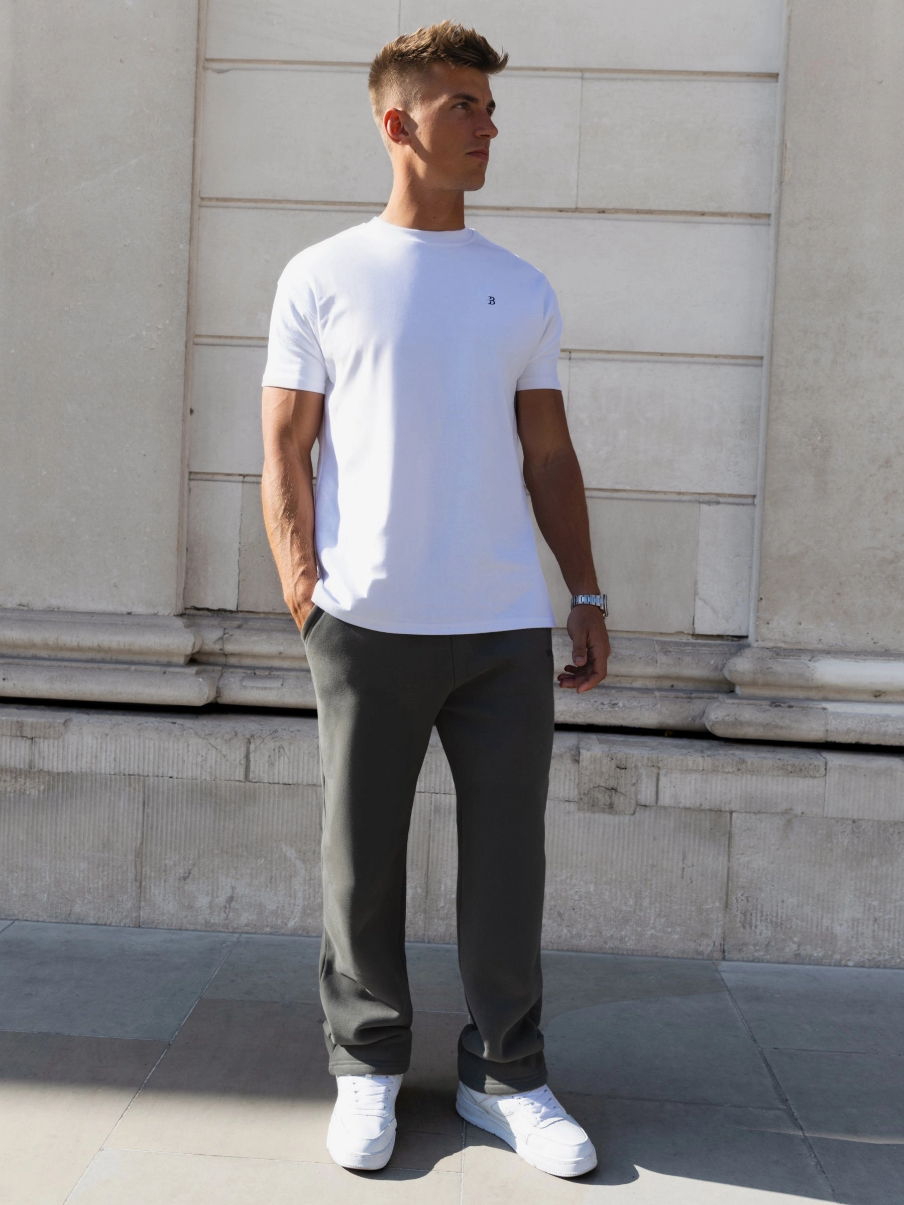 Declan Relaxed Sweatpants - Khaki Grey Quick Fit