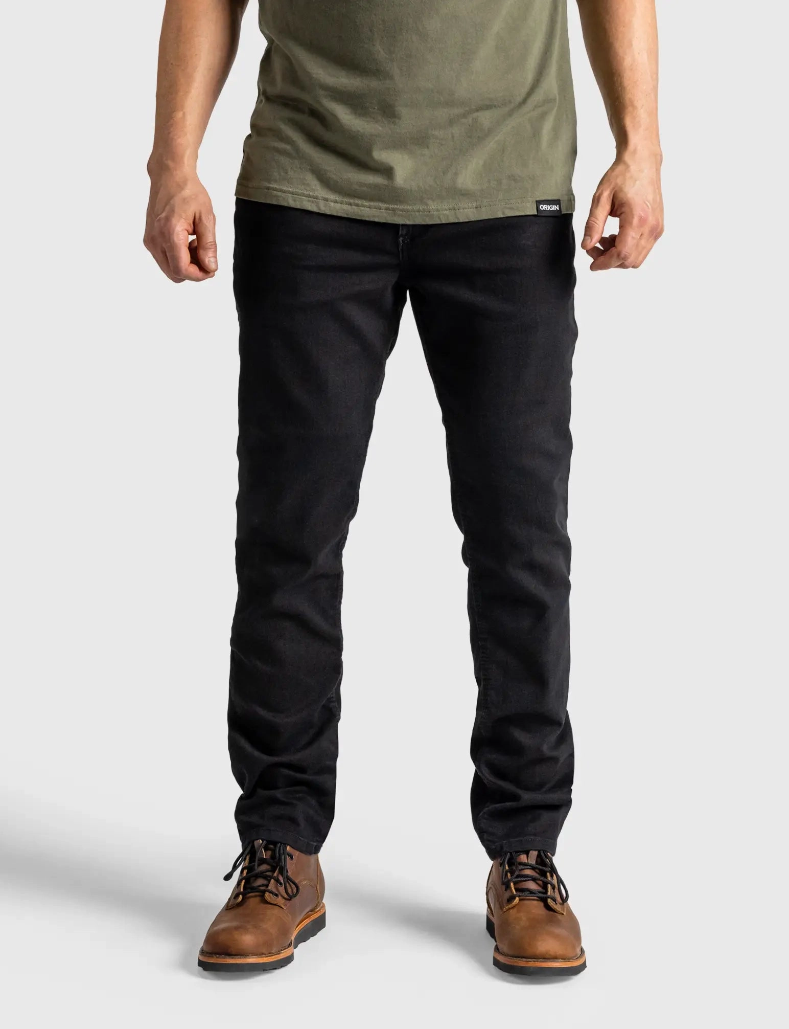 Everyday Party Look Weekend Warrior Creative Look Modern DELTA FLEX JEANS - TAPER - BLACK