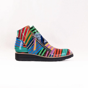 Django & Juliette Ohmy (Women's) - Black Stripe Multi Patent Frost Season
