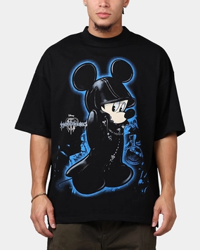 Loiter Disney Kingdom Hearts King Mickey Mockneck T-Shirt Black GarmentWashedFinish