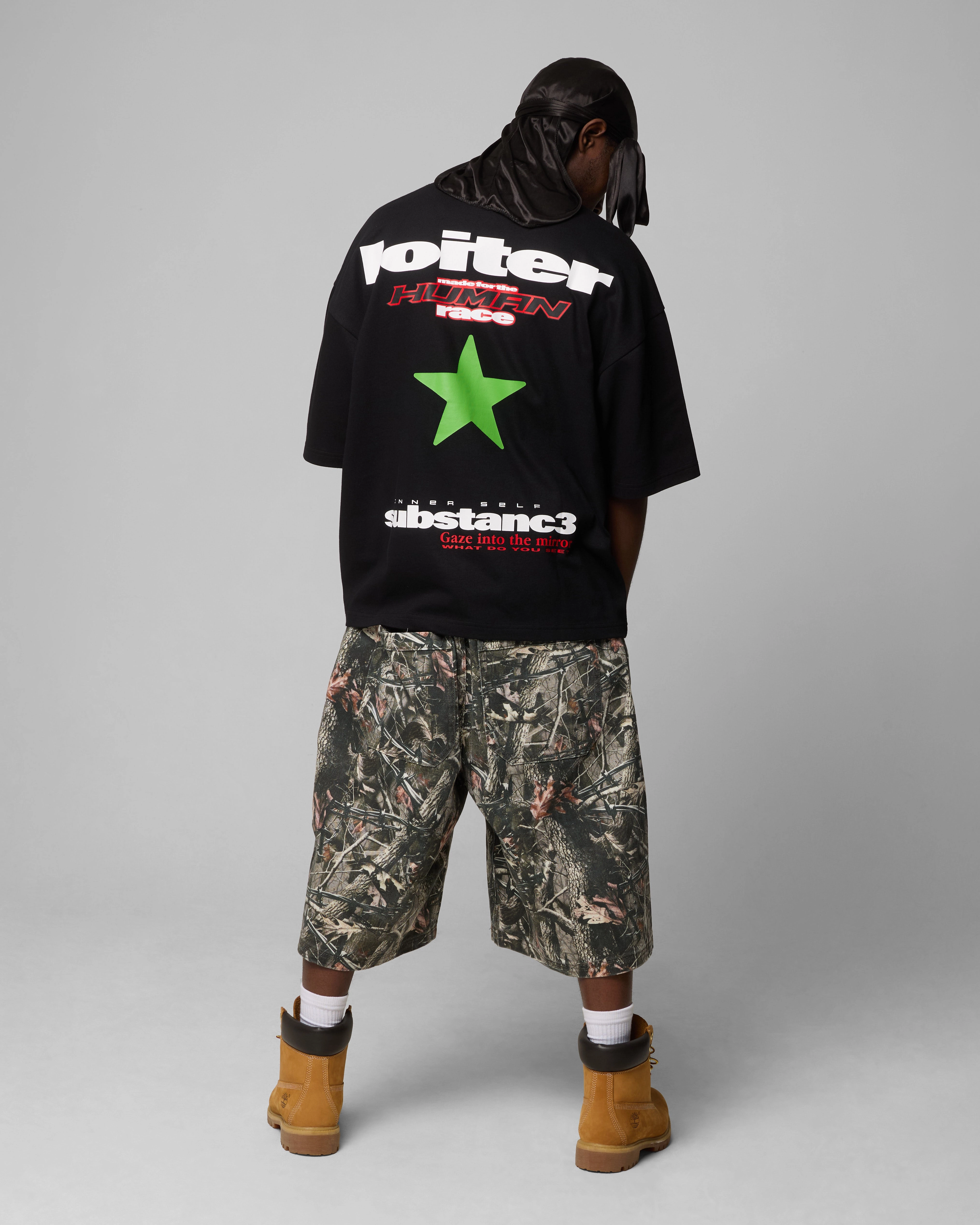 Loiter Substance T-Shirt Black RawEdgedDesign LongSleeve