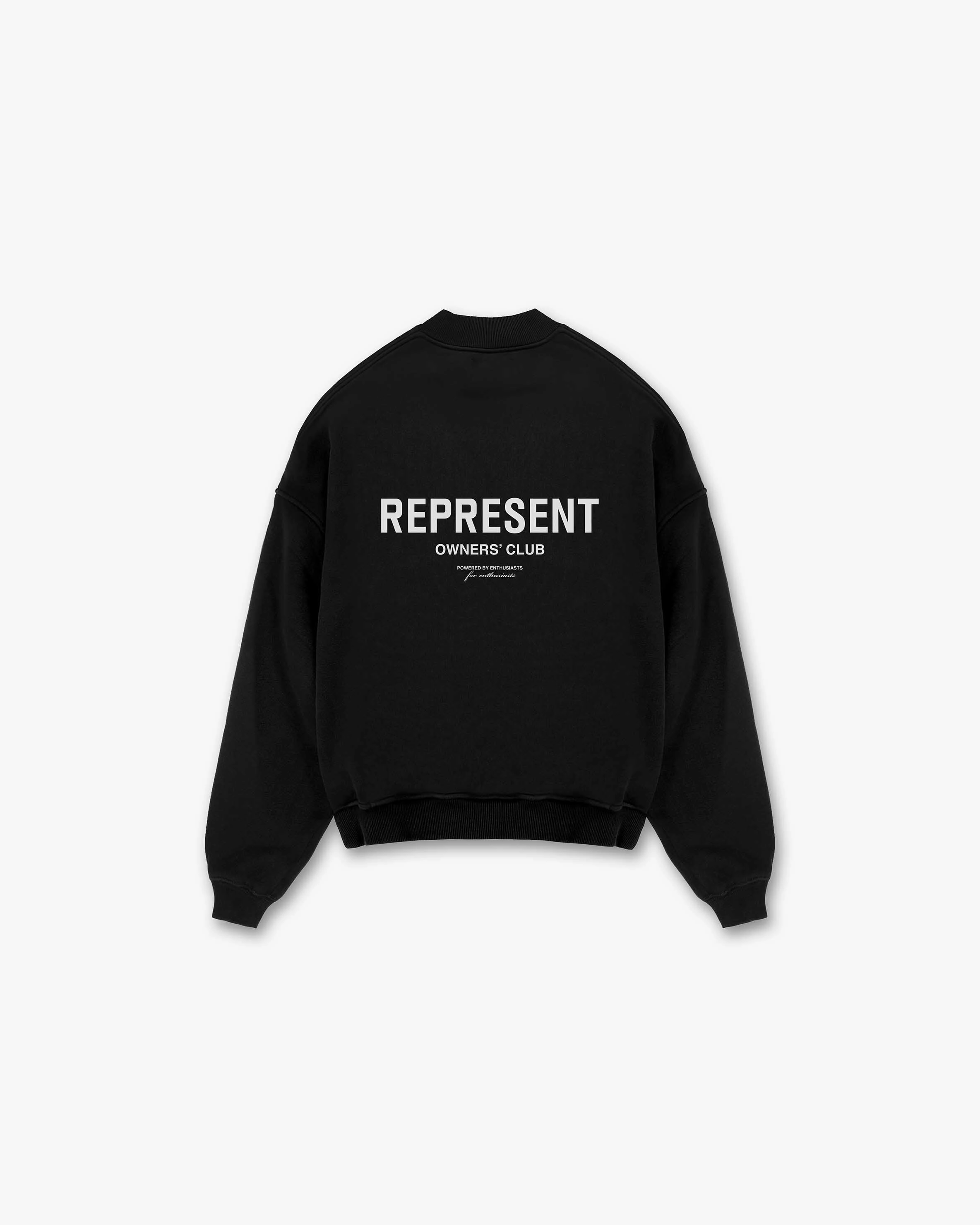 Represent Owners Club Sweater - Black Interlock Knit Structure