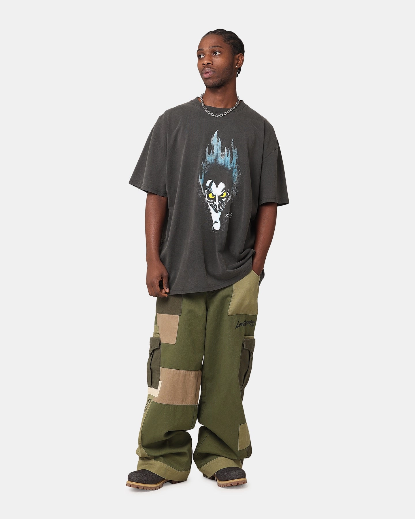 FourWay Stretch American Thrift Disney Hercules Hades Heavyweight T-Shirt Black Wash