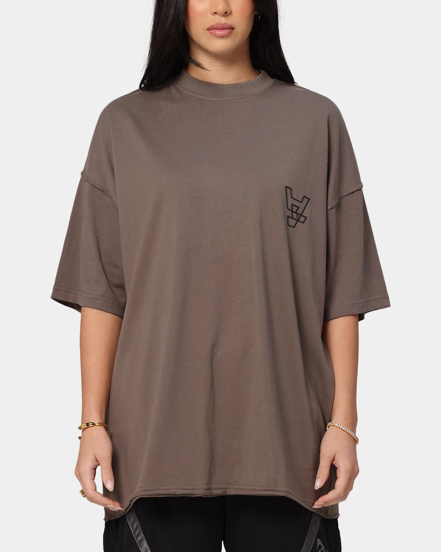 Regular Fit SeamlessKnitConstruction The Anti Order XY Aesthetic Non Seam T-Shirt Vintage Brown