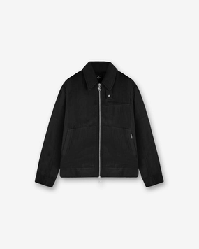 Crinkle Trucker Jacket - Black Seam Sealed Technology