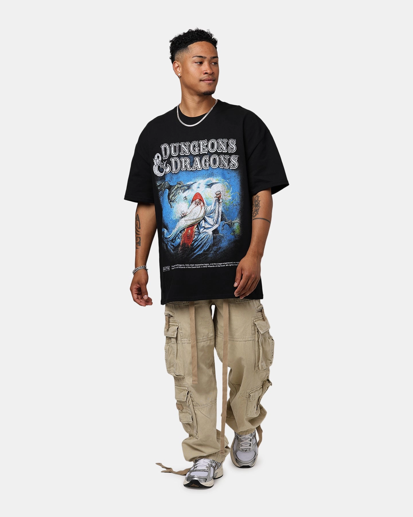 Rats Get Fat X Dungeons And Dragons Wizard Heavyweight Vintage T-Shirt Black MicrofiberBlend