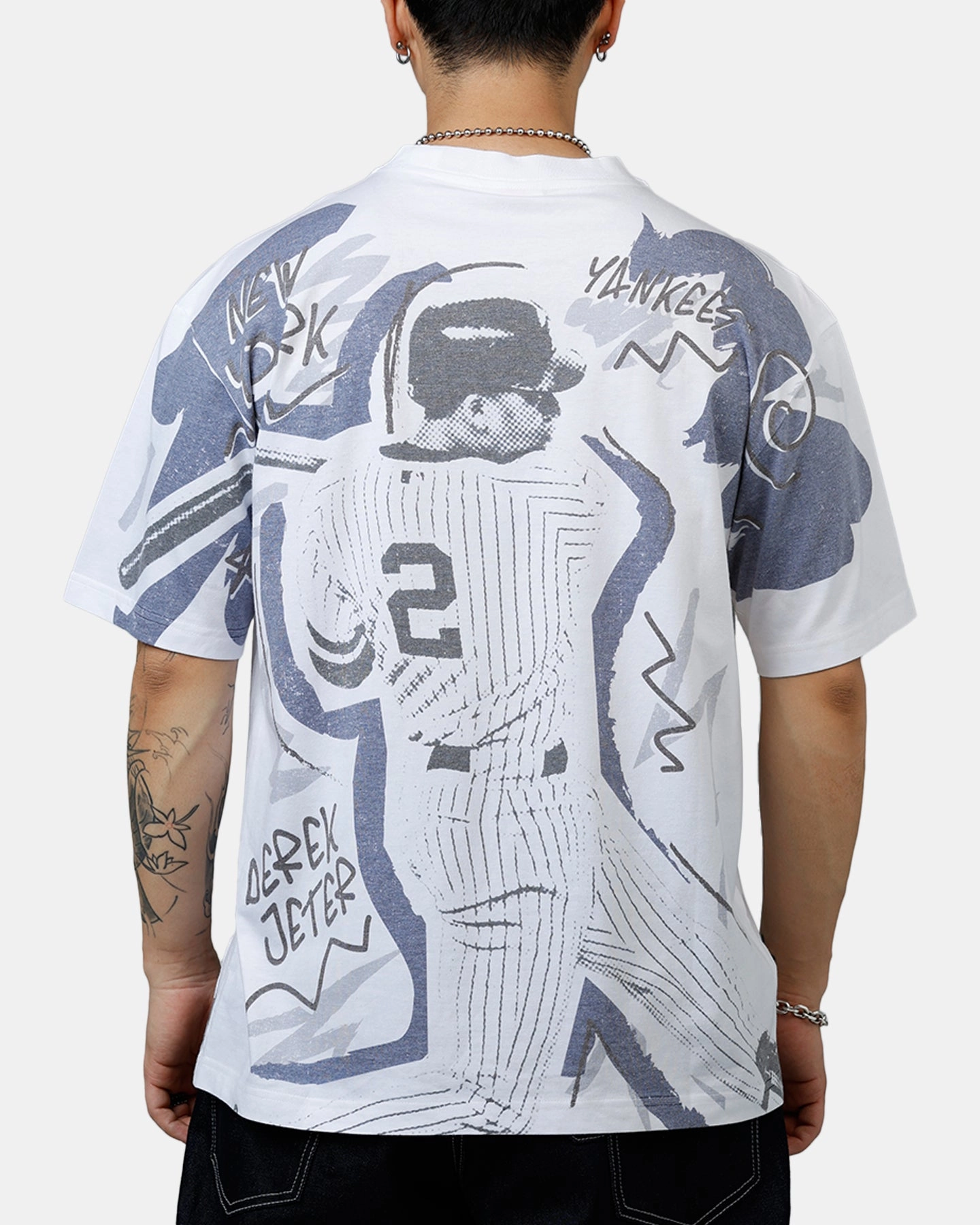 LowMaintenanceFabric LongWearingComfort Mitchell & Ness Derek Jeter Showstopper T-Shirt Navy